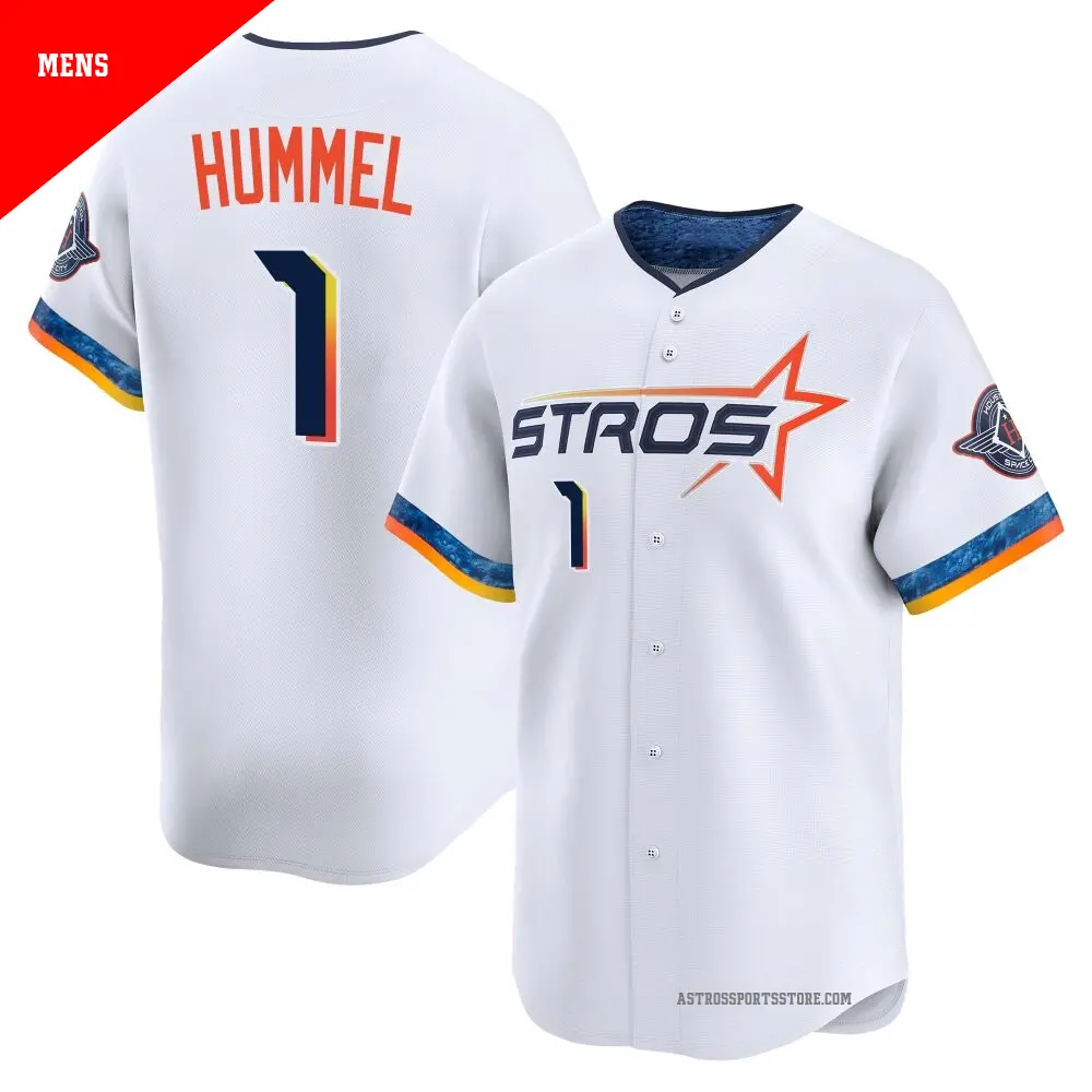 Men's ＃1 Cooper Hummel Houston Astros White Limited 2025 City Connect Jersey