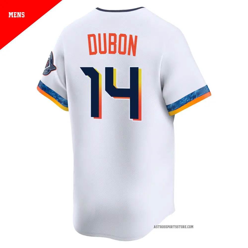 Men's #14 Mauricio Dubon Houston Astros White Limited 2025
