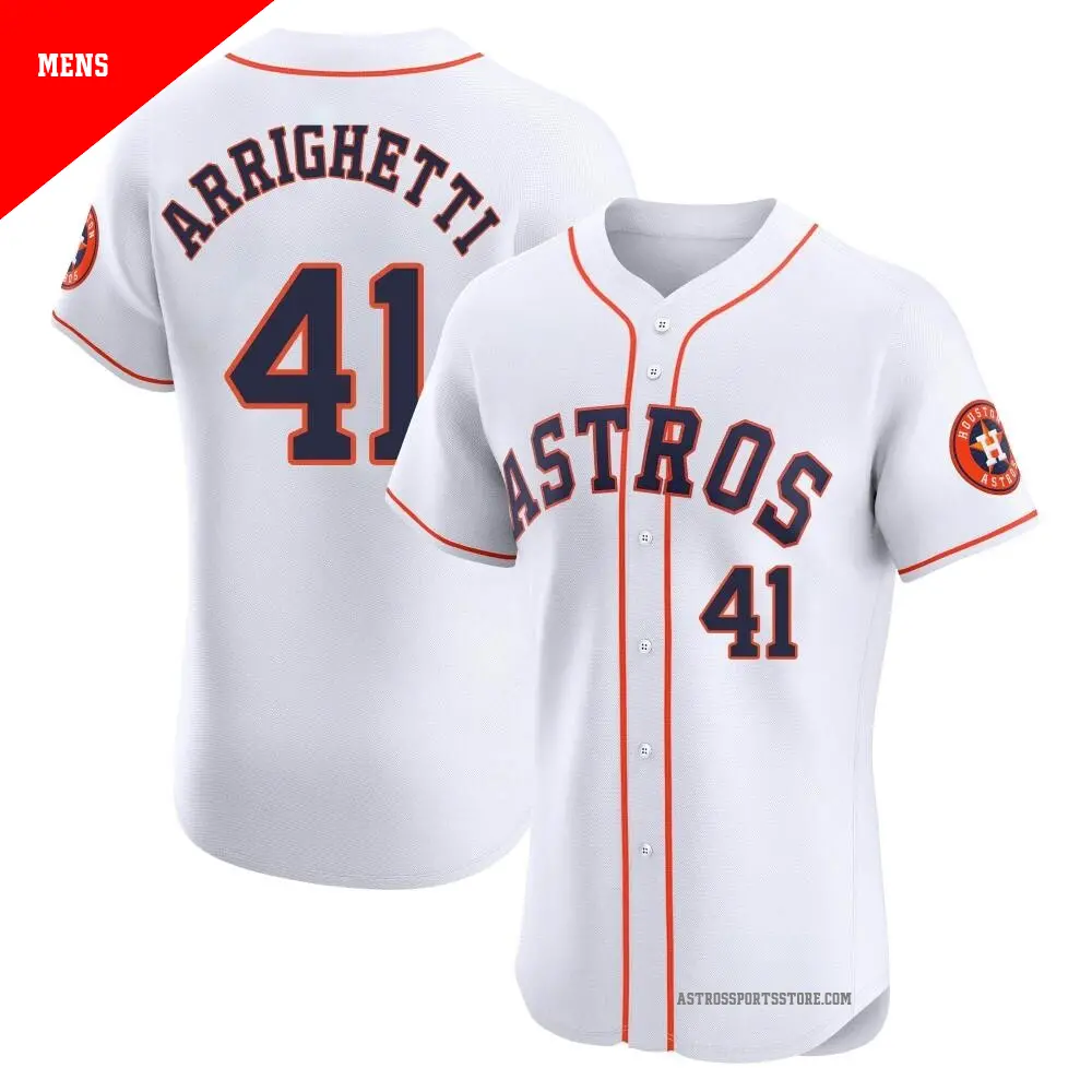 Men's ＃41 Spencer Arrighetti Houston Astros White Elite Home Jersey