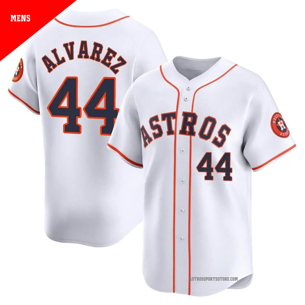 Men's ＃44 Yordan Alvarez Houston Astros White Limited Home Jersey