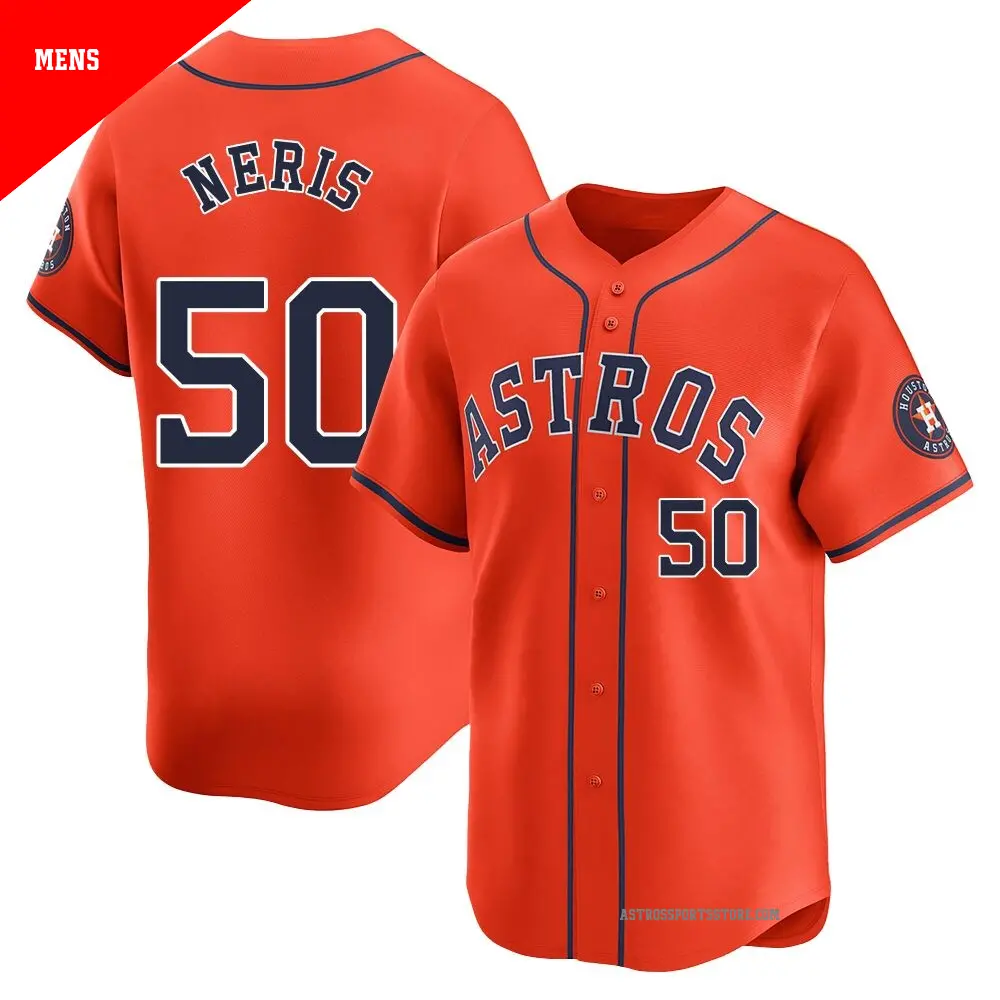 Men's ＃50 Hector Neris Houston Astros Orange Limited Alternate Jersey