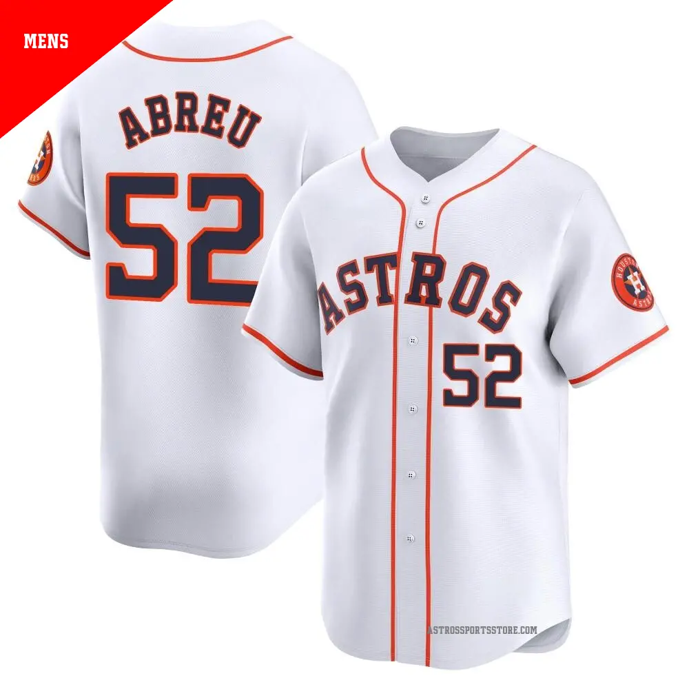 Men's ＃52 Bryan Abreu Houston Astros White Limited Home Jersey