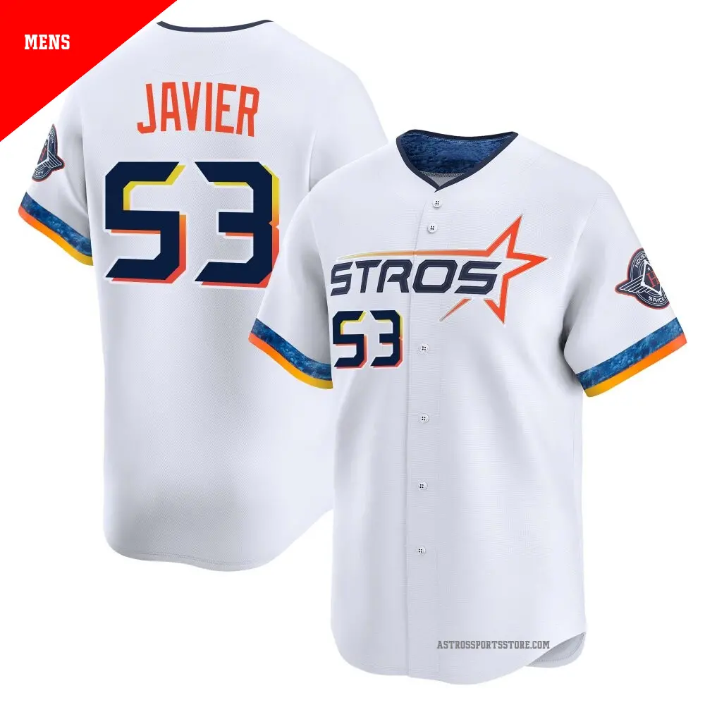 Men's #53 Cristian Javier Houston Astros White Limited 2025