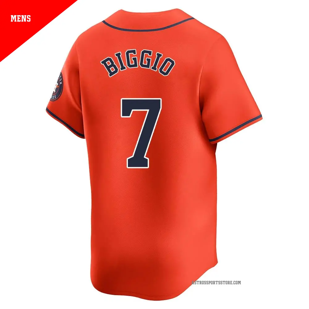 Men's #7 Craig Biggio Houston Astros Orange Limited