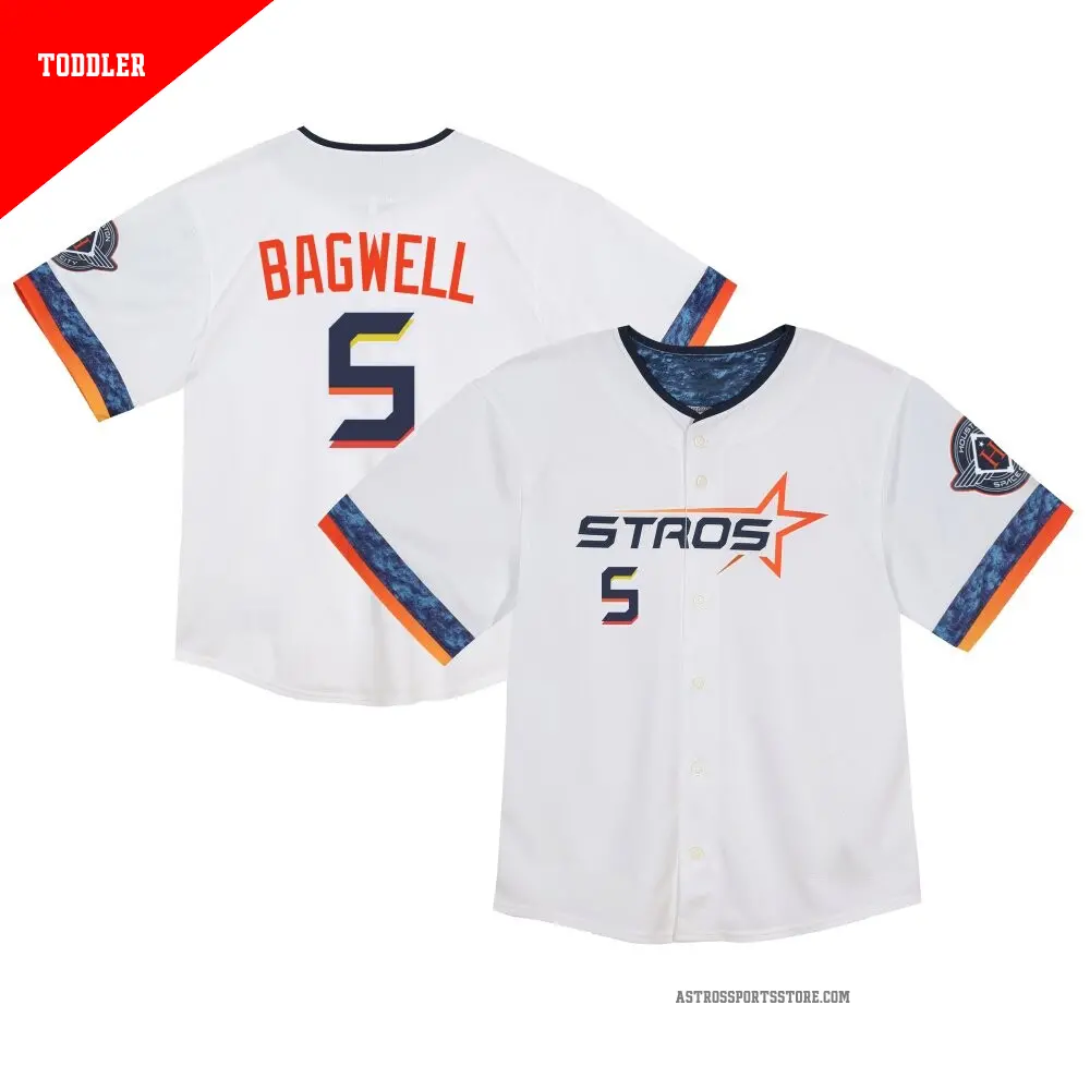 Toddler ＃5 Jeff Bagwell Houston Astros White Limited 2025 City Connect Jersey