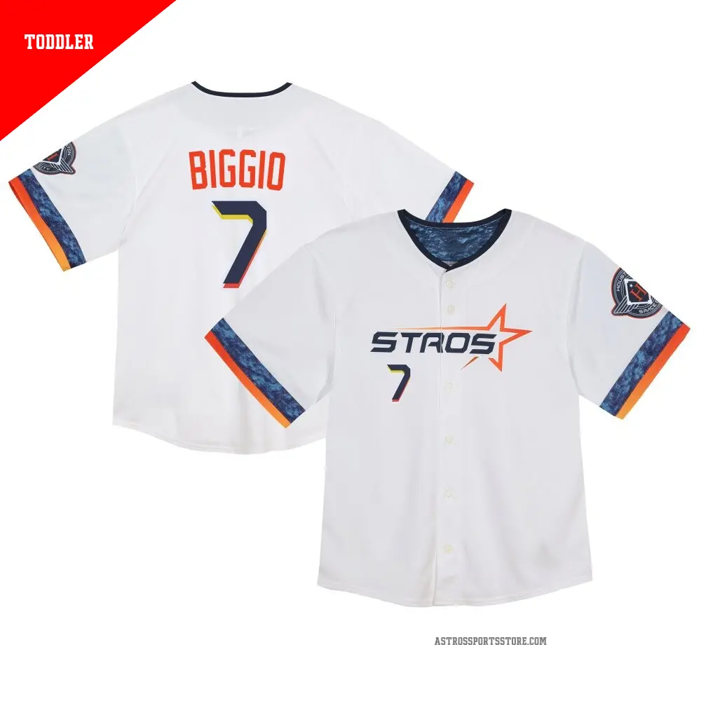 Toddler ＃7 Craig Biggio Houston Astros White Limited 2025 City Connect Jersey
