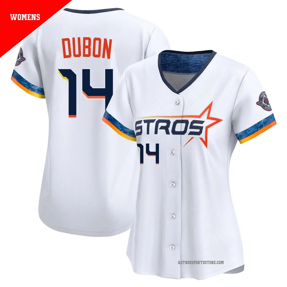 Women's ＃14 Mauricio Dubon Houston Astros White Limited 2025 City Connect Jersey