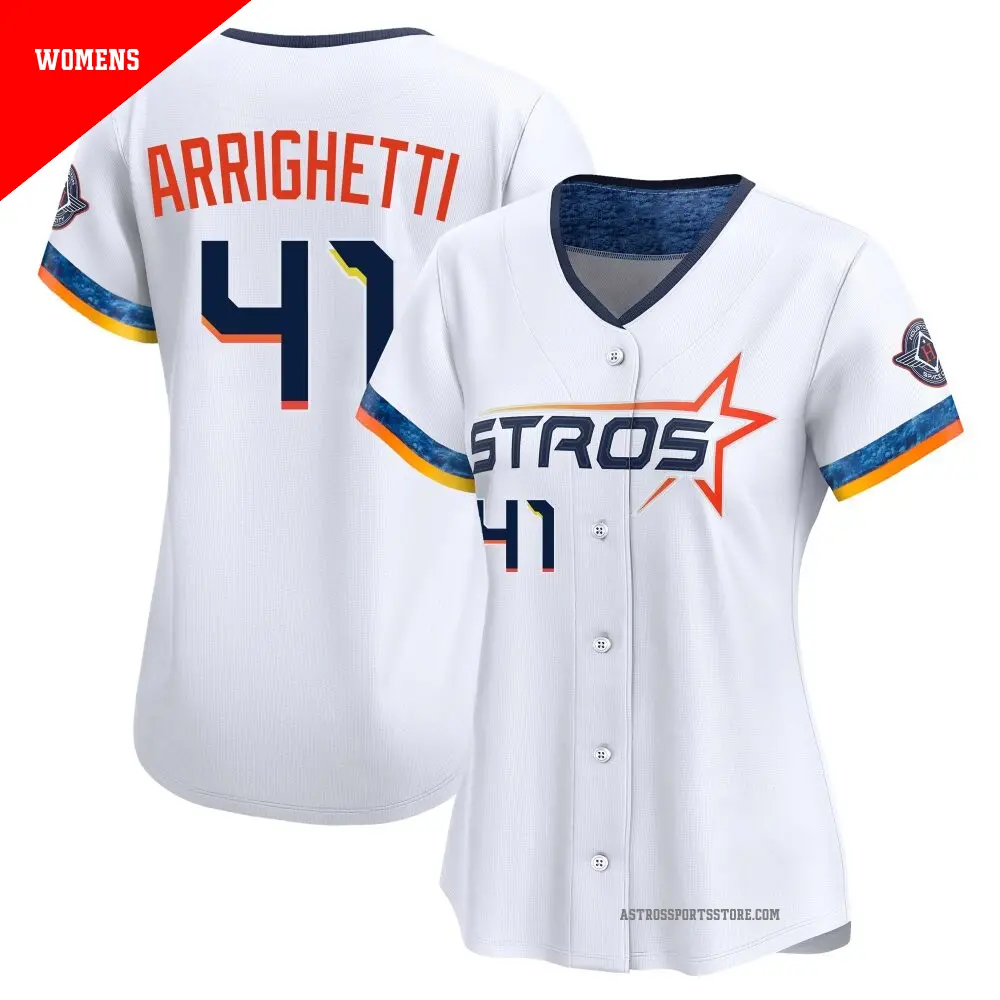 Women's ＃41 Spencer Arrighetti Houston Astros White Limited 2025 City Connect Jersey
