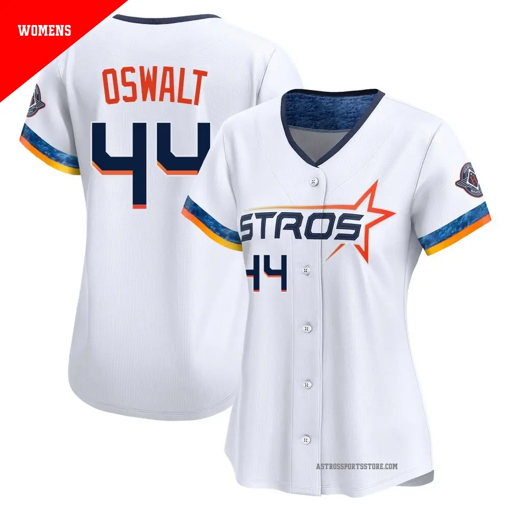 Women's ＃44 Roy Oswalt Houston Astros White Limited 2025 City Connect Jersey