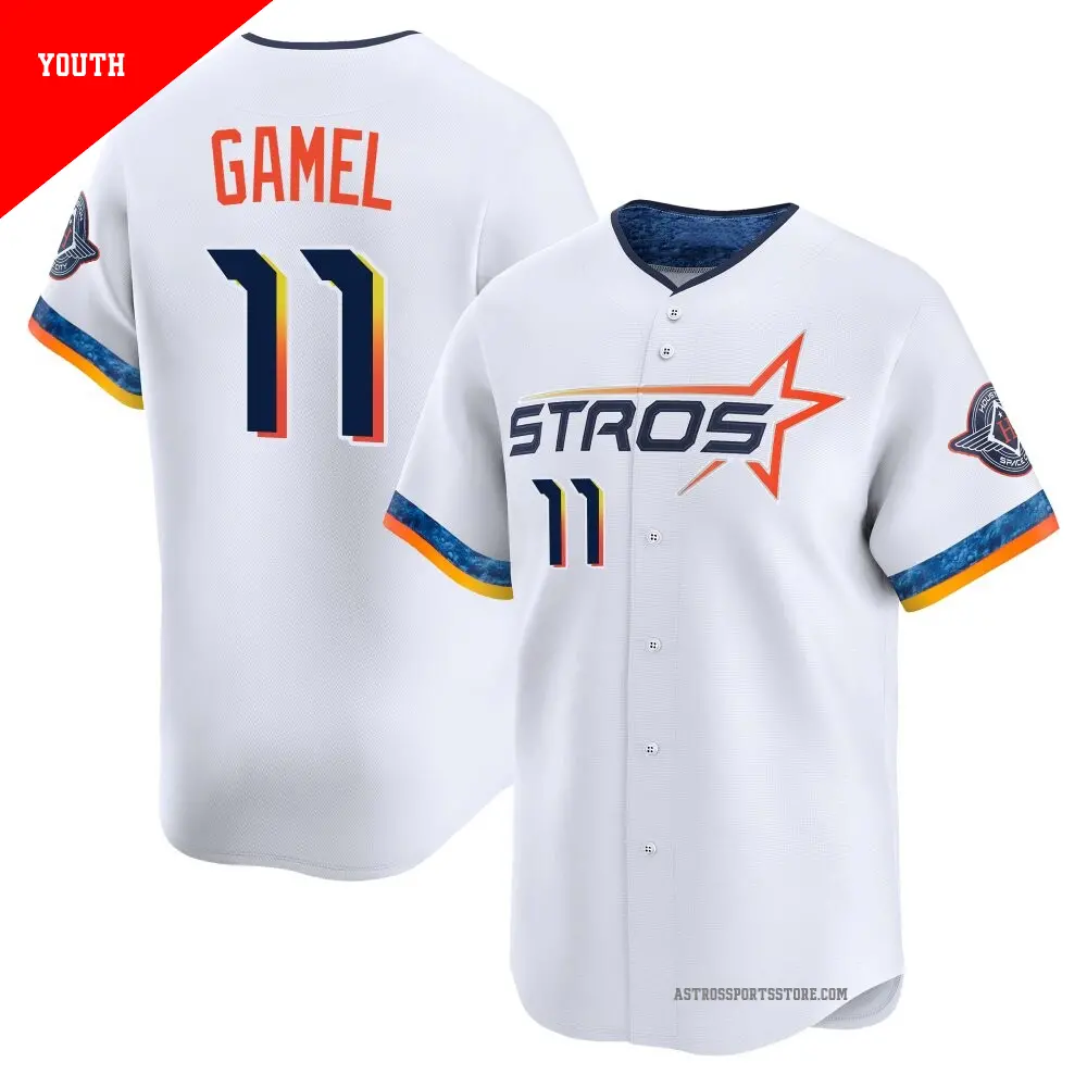Youth ＃11 Ben Gamel Houston Astros White Limited 2025 City Connect Jersey