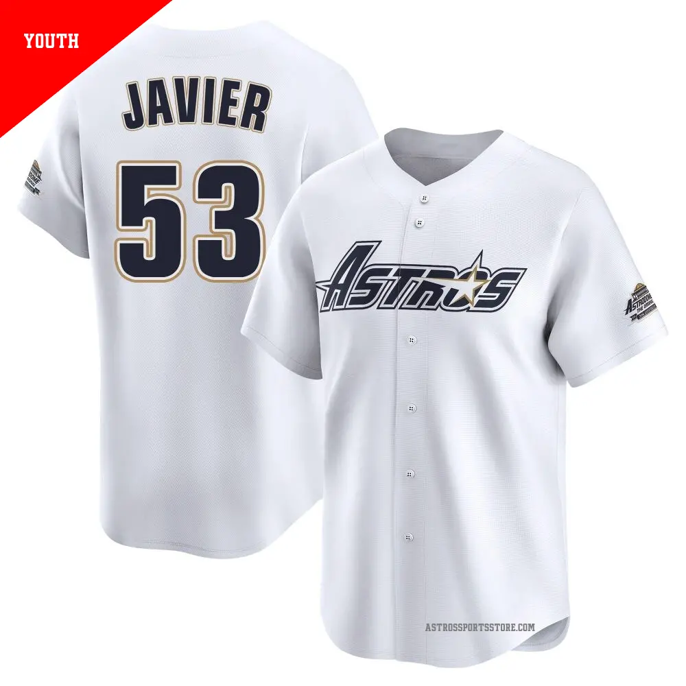 Men's #53 Cristian Javier Houston Astros White Limited 2025