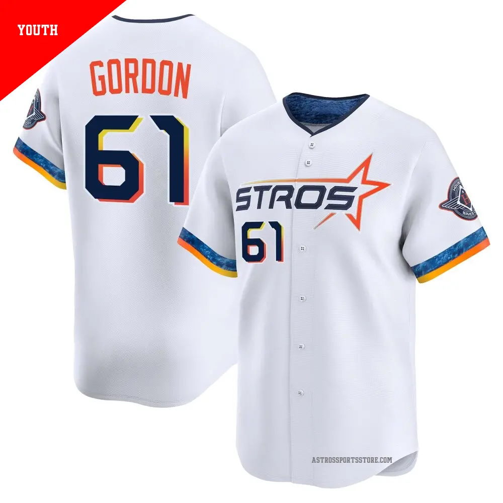 Youth ＃61 Colton Gordon Houston Astros White Limited 2025 City Connect Jersey