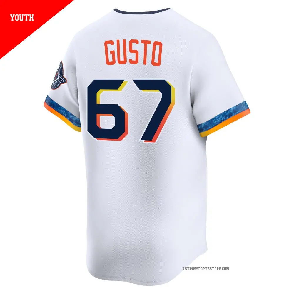 Youth #67 Ryan Gusto Houston Astros White Limited 2025 City